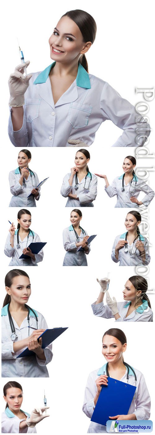 Pretty woman doctor stock photo