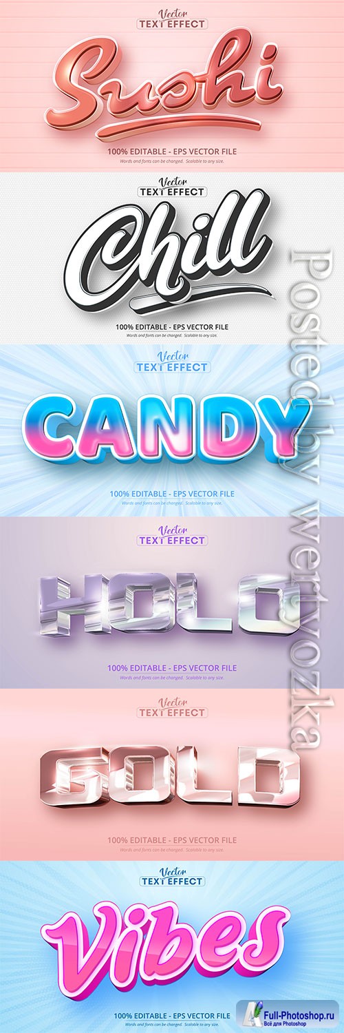 3d editable text style effect vector vol 400