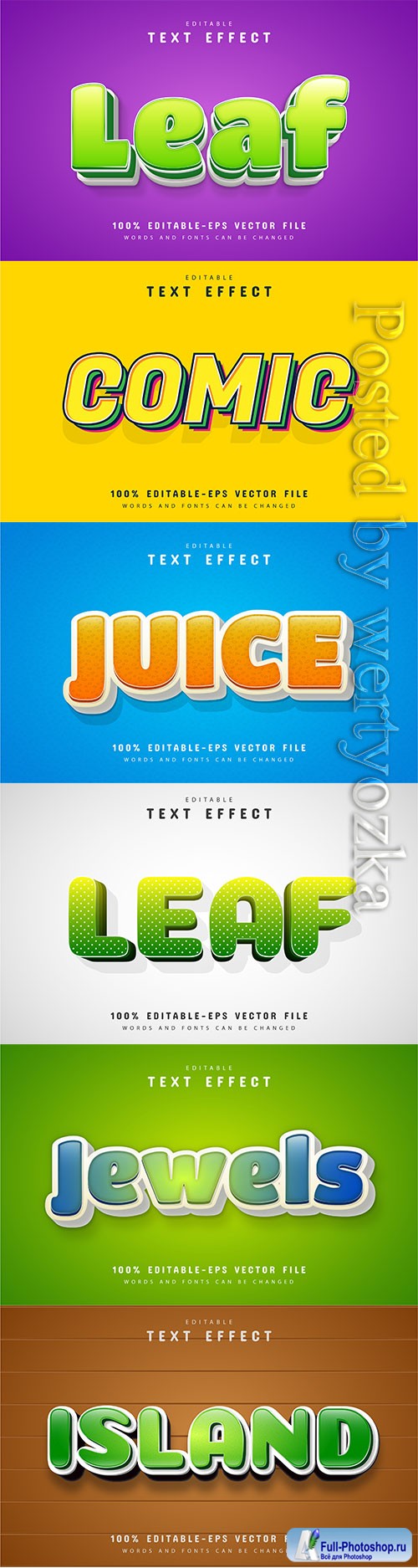 3d editable text style effect vector vol 406