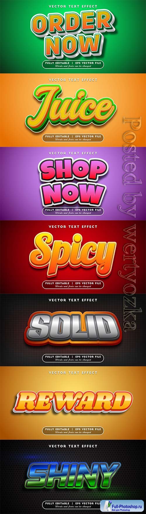 3d editable text style effect vector vol 425