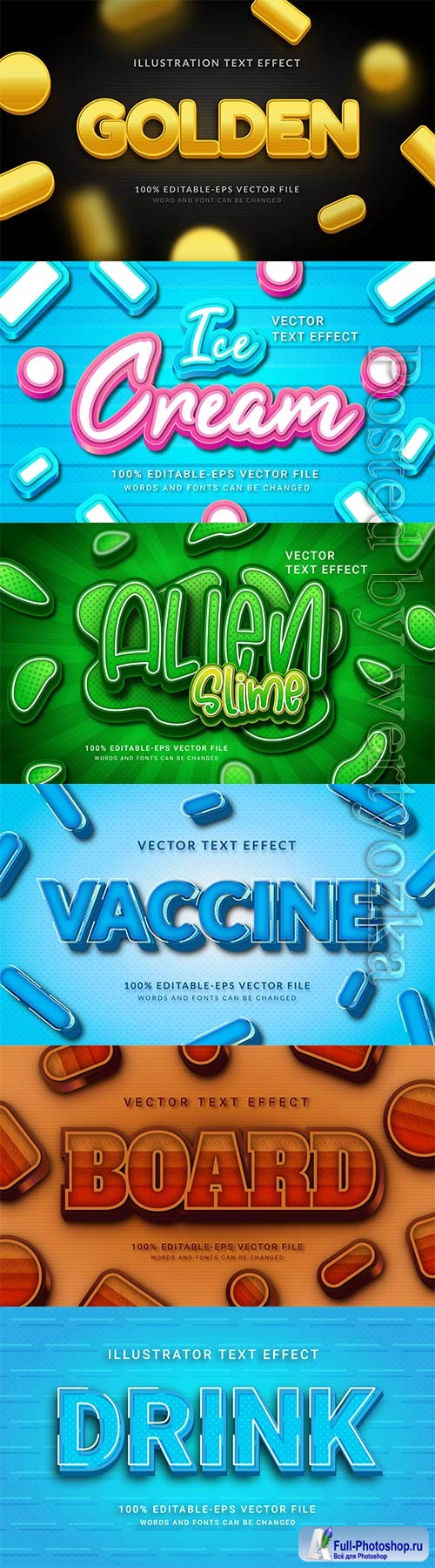 3d editable text style effect vector vol 421