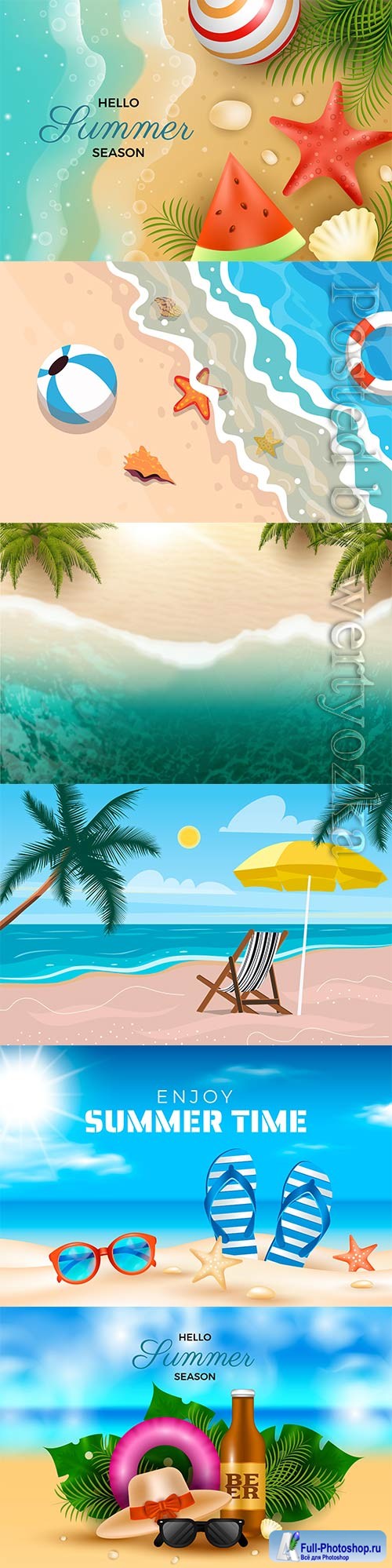 Realistic summer vector background