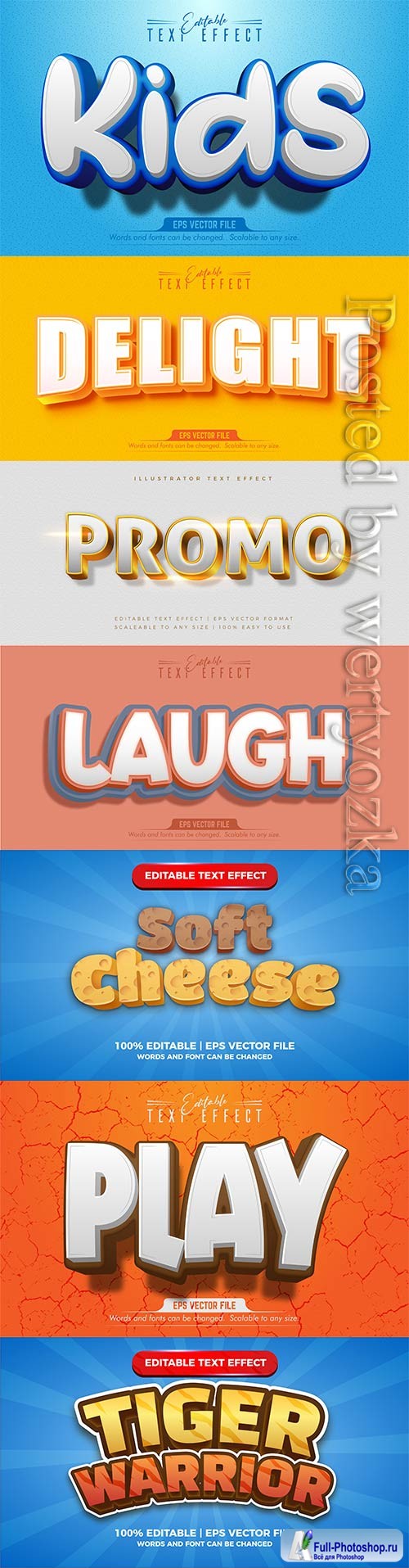 3d editable text style effect vector vol 437