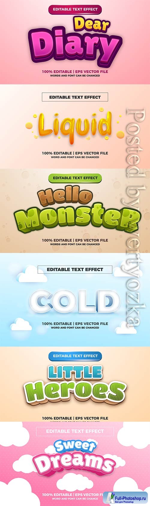 3d editable text style effect vector vol 433