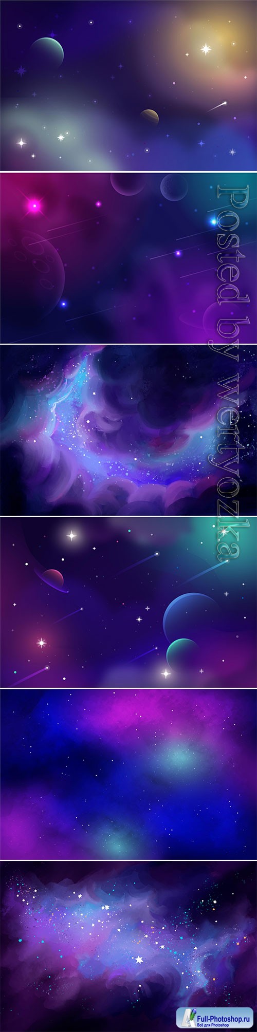 Gradient galaxy vector background