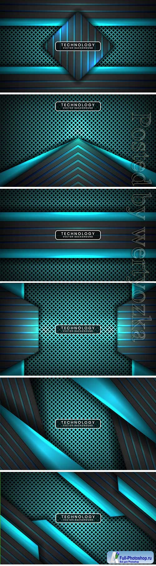 Abstract 3d black and blue technology background with light effect