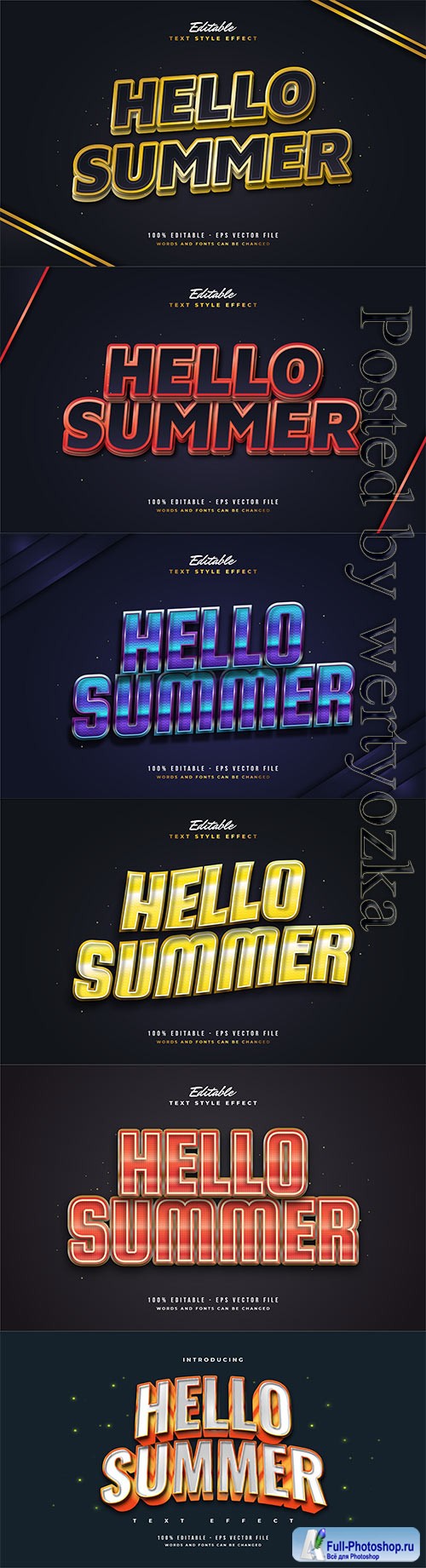 Hello summer text with vintage style