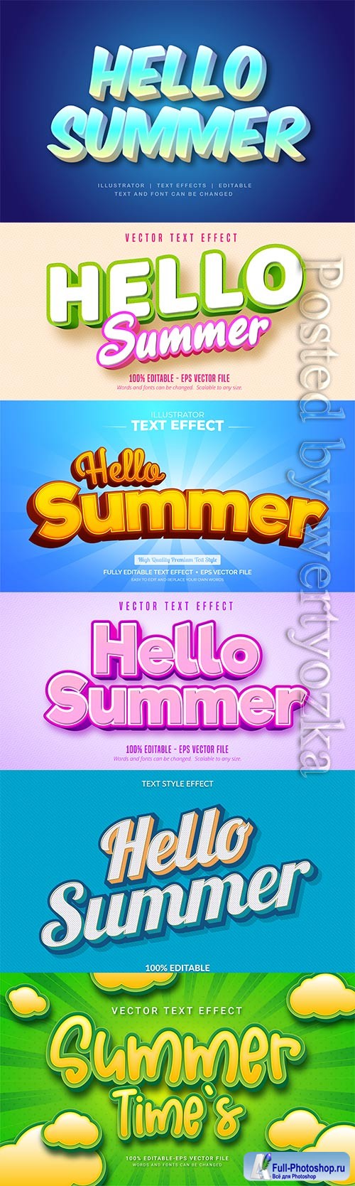 Hello summer text effect