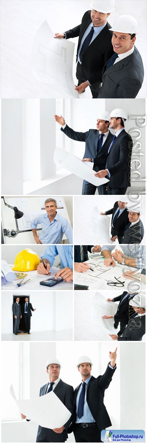 Male architects stock photo