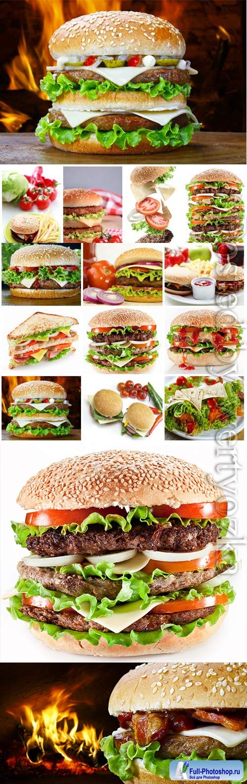 Hamburger, fast food stock photo