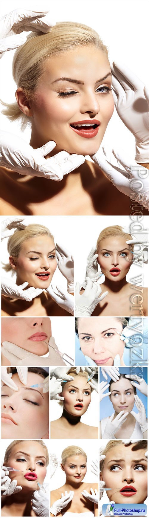 Cosmetology, botox injections stock photo