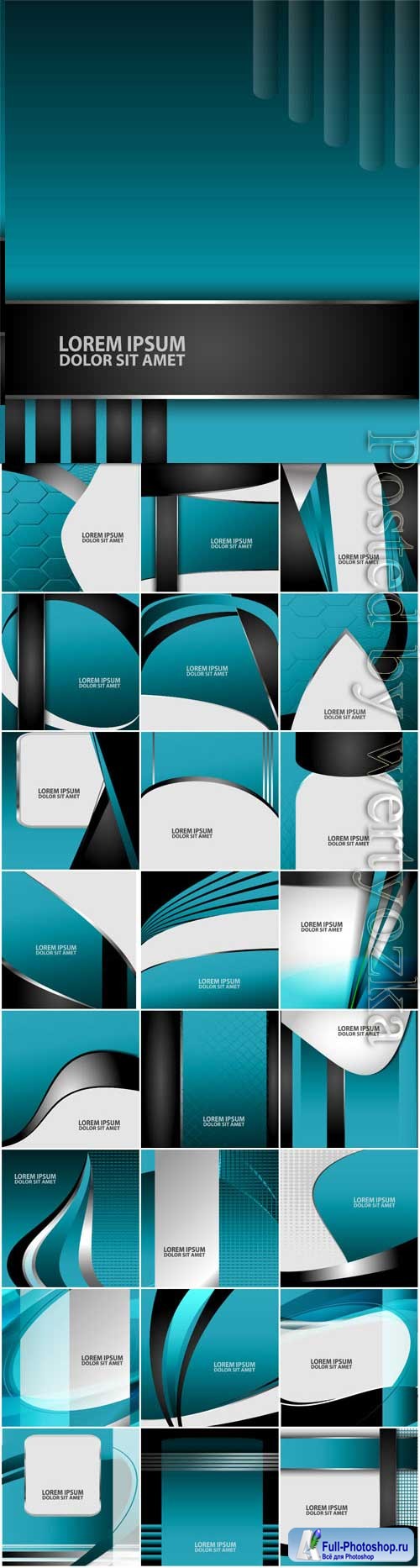 Abstract turquoise with black backgrounds in vector