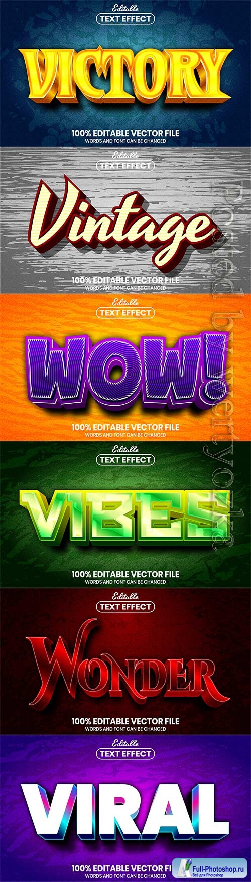 3d editable text style effect vector vol 474