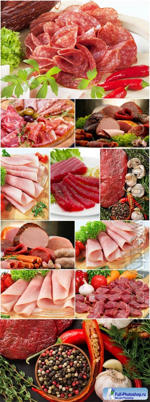 Fresh meat and spices stock photo
