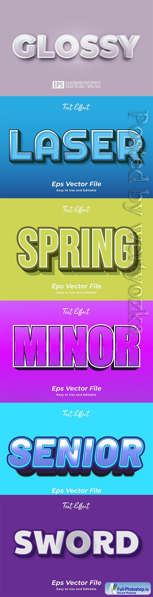 3d editable text style effect vector vol 507