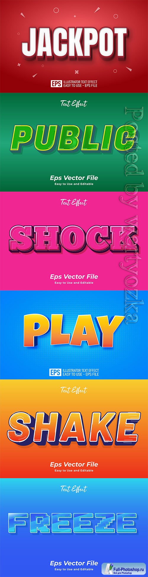 3d editable text style effect vector vol 506