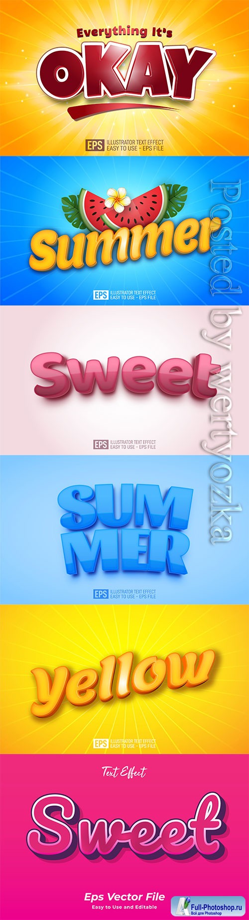 3d editable text style effect vector vol 501