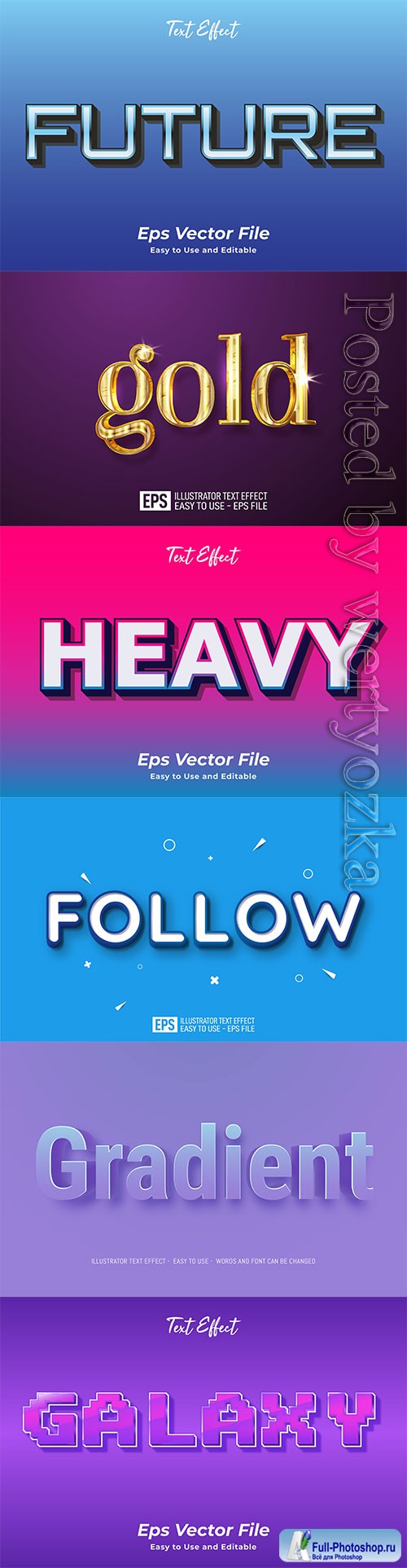 3d editable text style effect vector vol 497