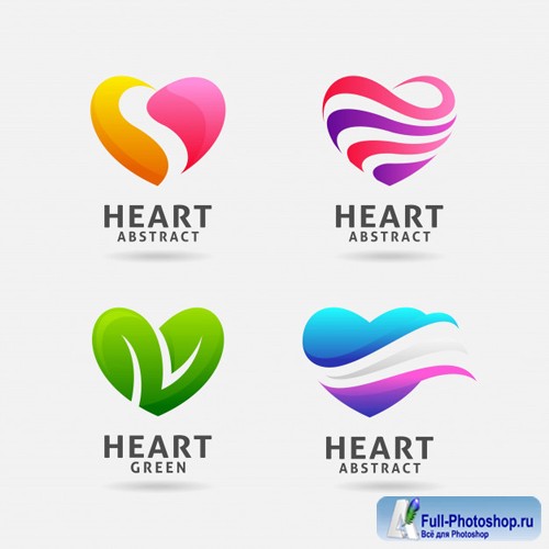 Abstract heart logo vector design