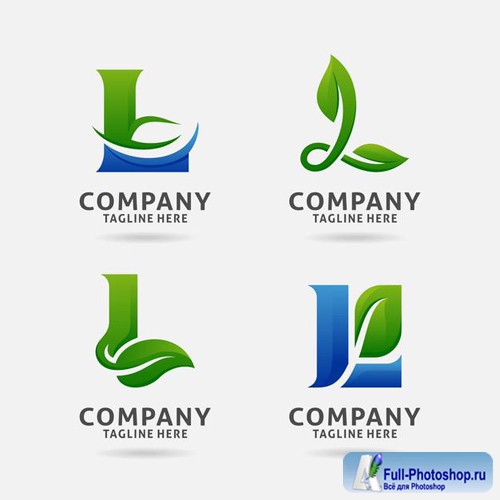 Letter L leaf logo vector design