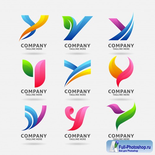 Collection of letter y modern logo vector design