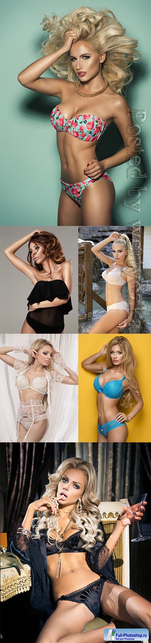 Luxury women in lingerie posing stock photo vol 25