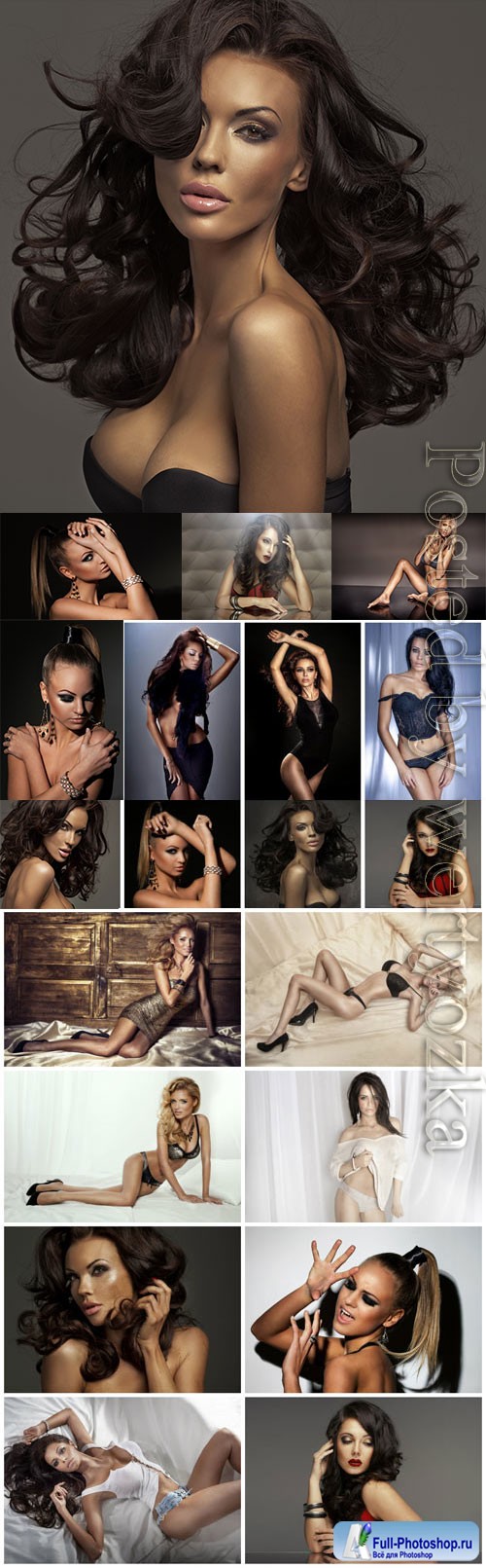 Luxury women in lingerie posing stock photo vol 19