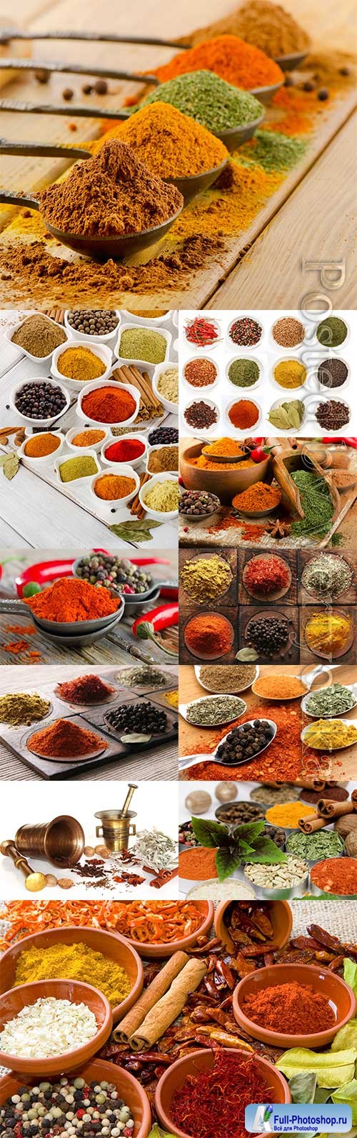 Spices in various containers stock photo
