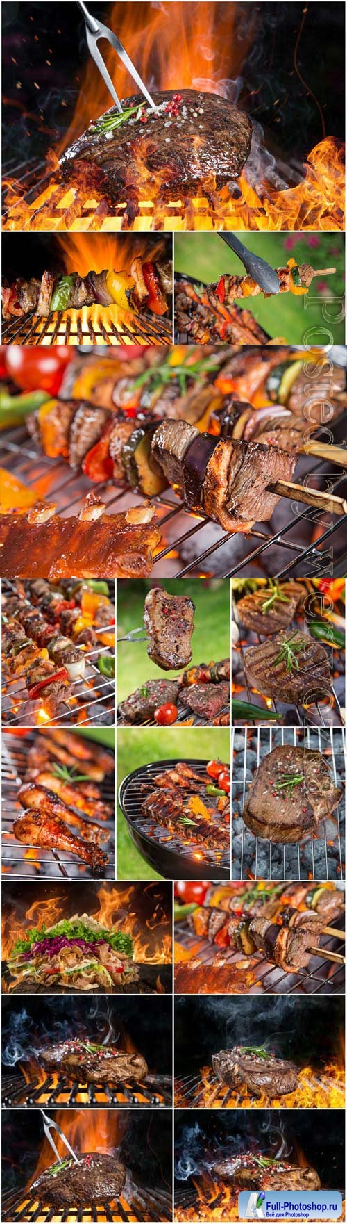 Barbecue and kebab stock photo