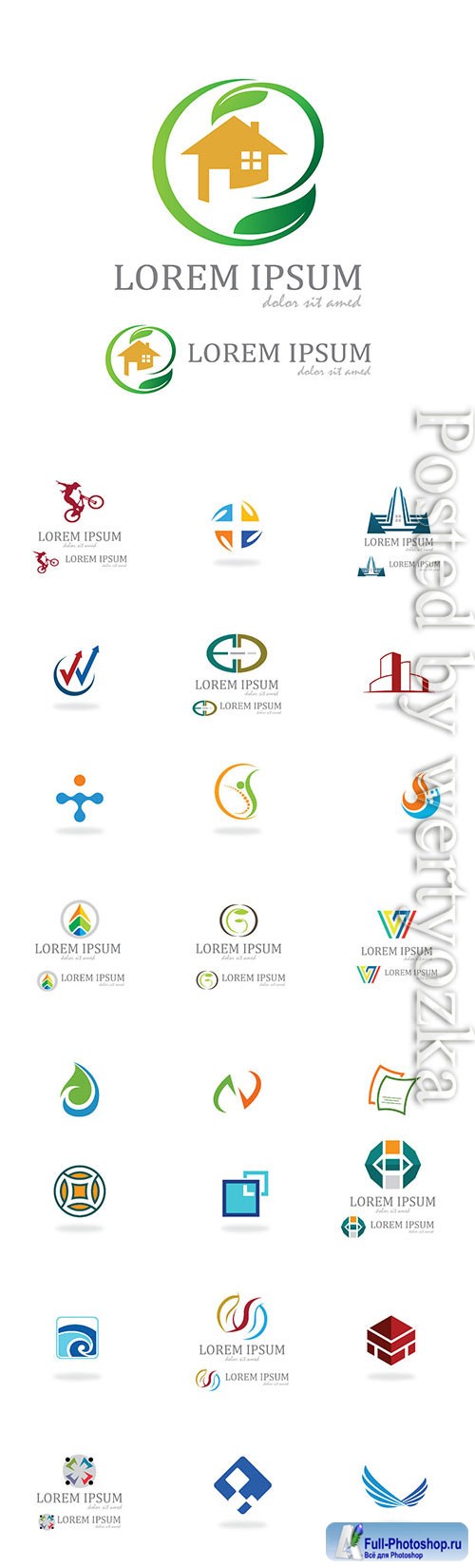 Assorted logos in vector