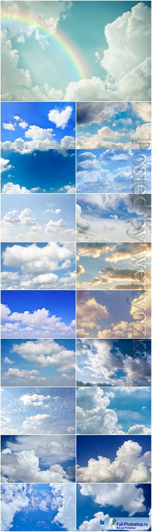 Beautiful sky with clouds stock photo