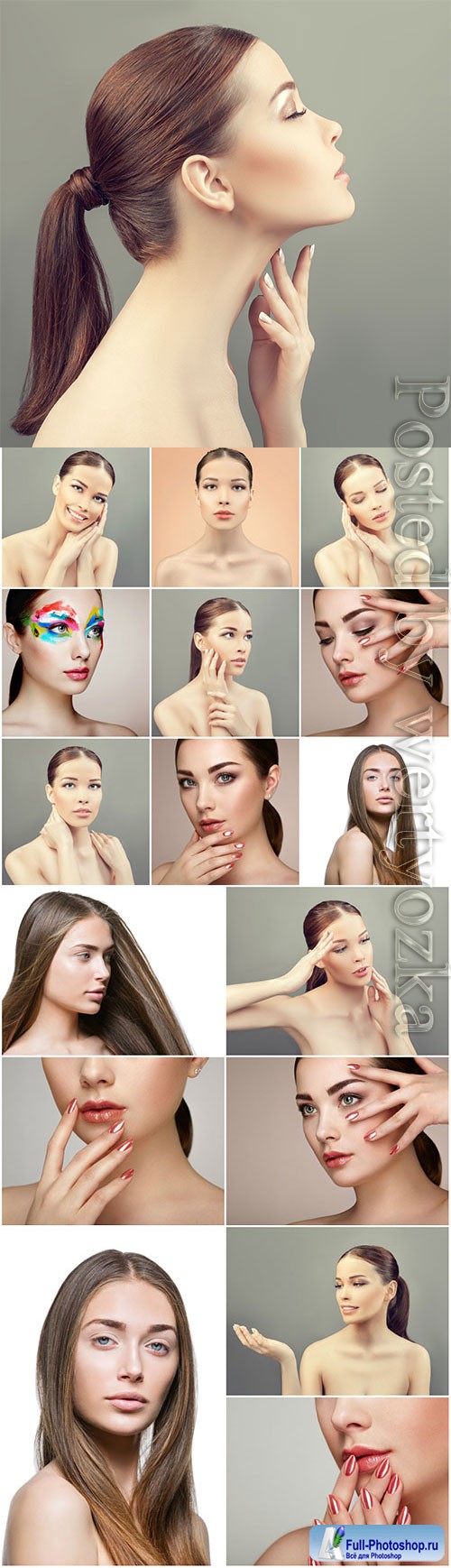 Beautiful well groomed young women stock photo