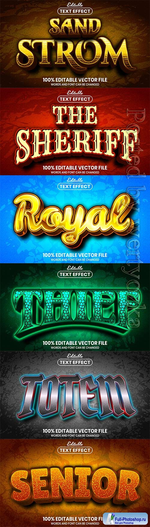 3d editable text style effect vector vol 559