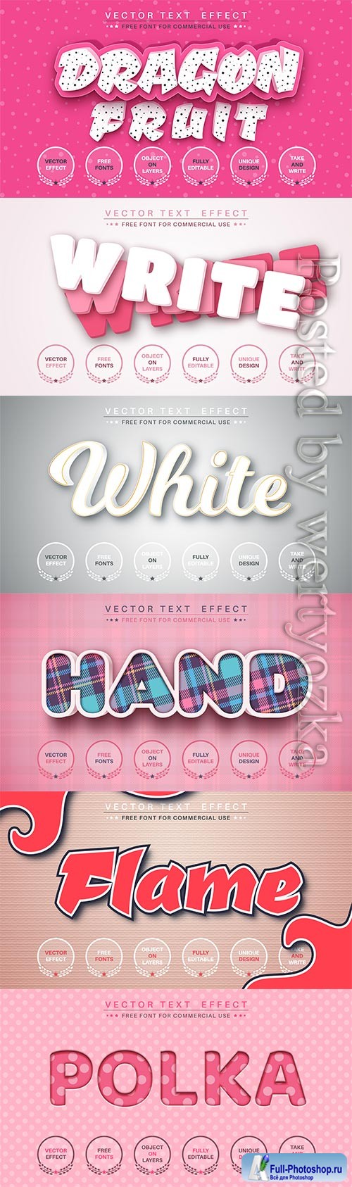 3d editable text style effect vector vol 563