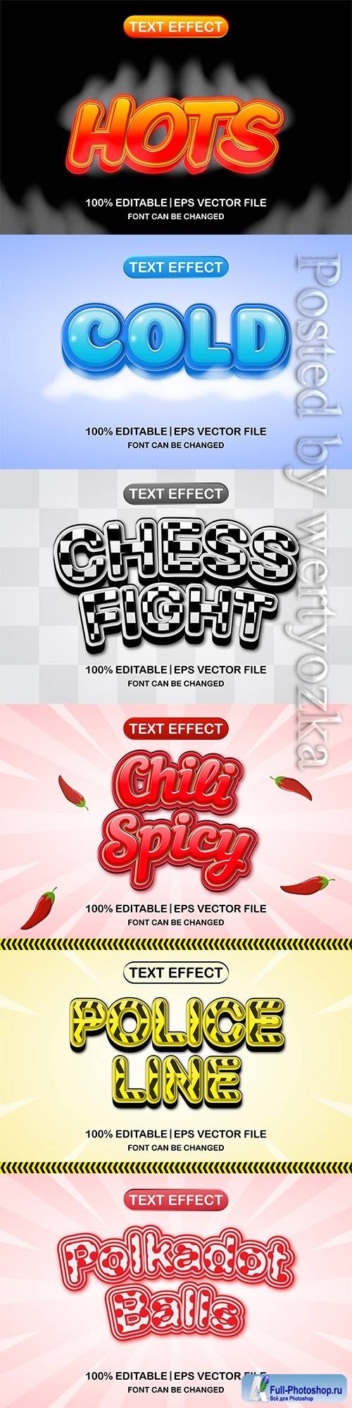 3d editable text style effect vector vol 582