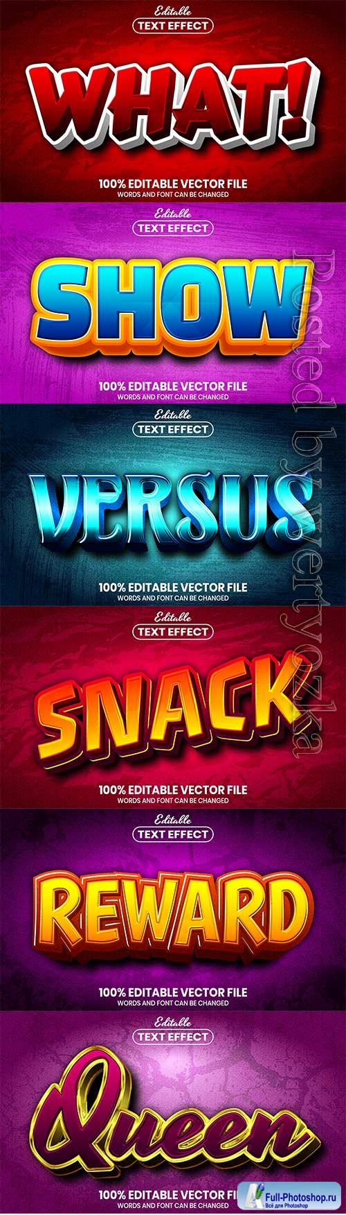 3d editable text style effect vector vol 610