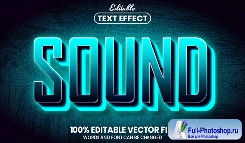 Sound text, font style editable text effect