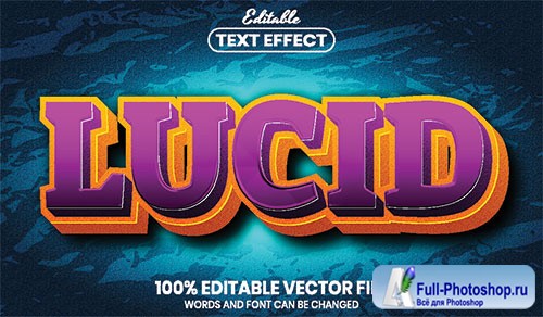 Lucid text, font style editable text effect