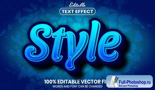 Style text, font style editable text effect
