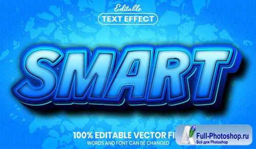 Smart text, font style editable text effect