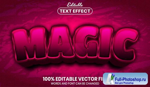 Magic text, font style editable text effect