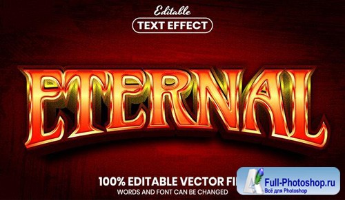 Eternal text, font style editable text effect