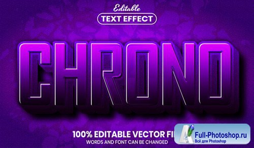 Chrono text, font style editable text effect