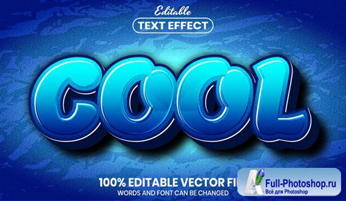 Cool text, font style editable text effect