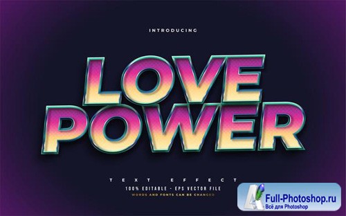 Love power editable text style effect