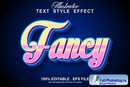 Fancy text effect editable