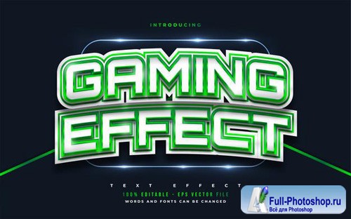 Gaming effect editable text style effect