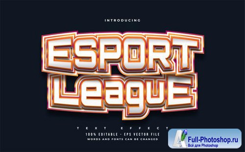 Esport league editable text style effect