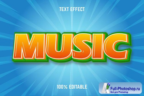 Editable text effect music