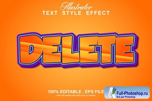 Delete text effect editable